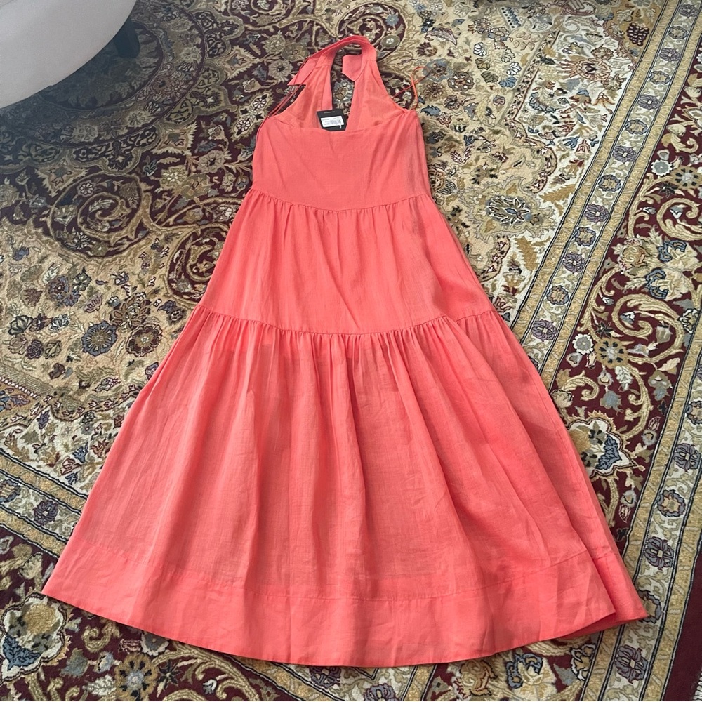 Nicholas Halo Dress Orange - Picture 2 of 8
